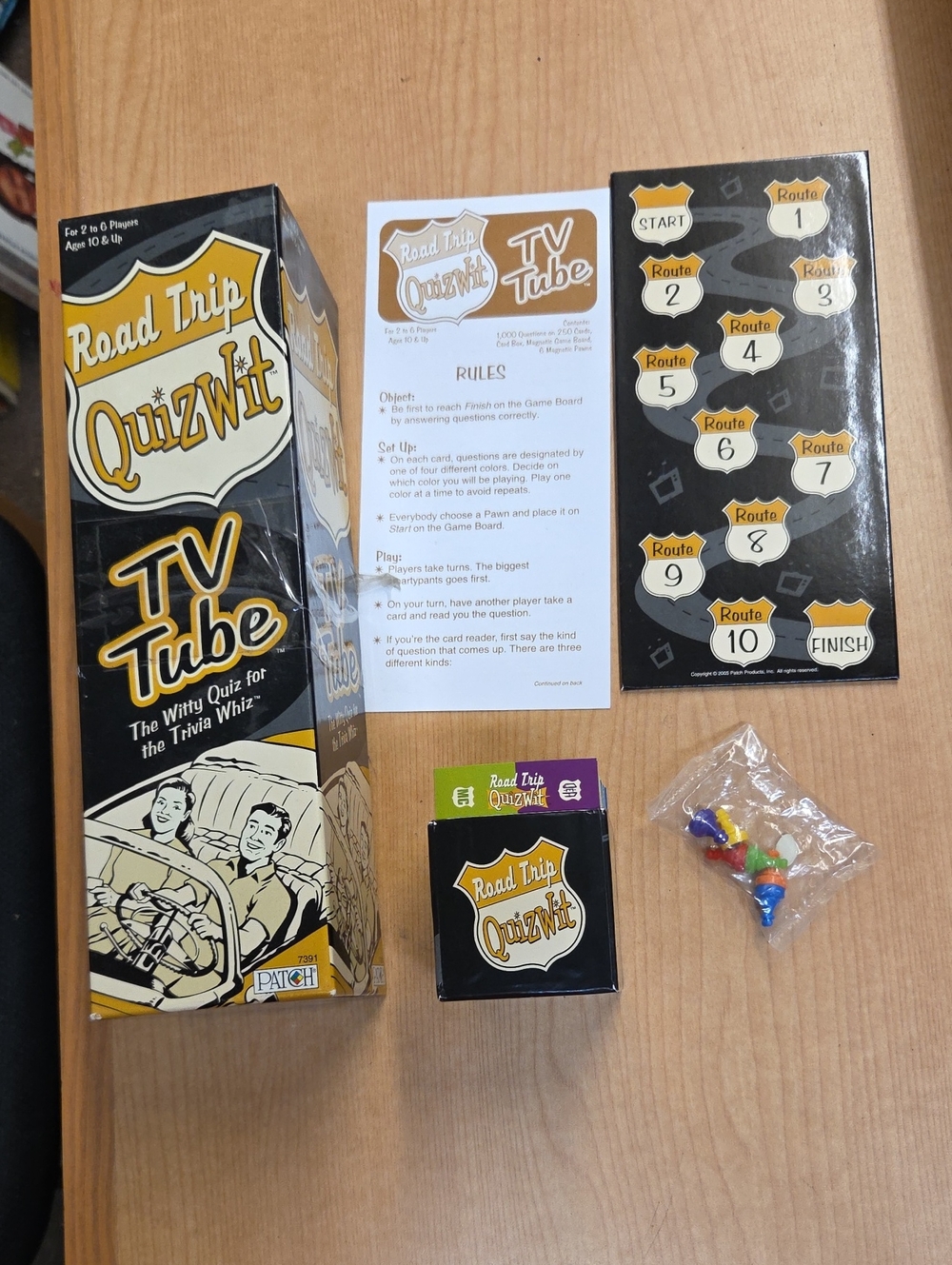 Road Trip Quizwit TV Tube Trivia Game Quiz for Trivia Whiz Magnetic Board